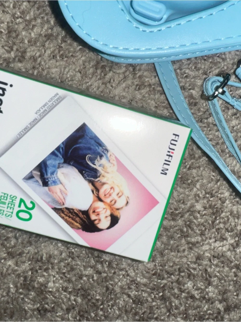 Fujifilm Instax Mini Film Pack with Light Blue Camera Case